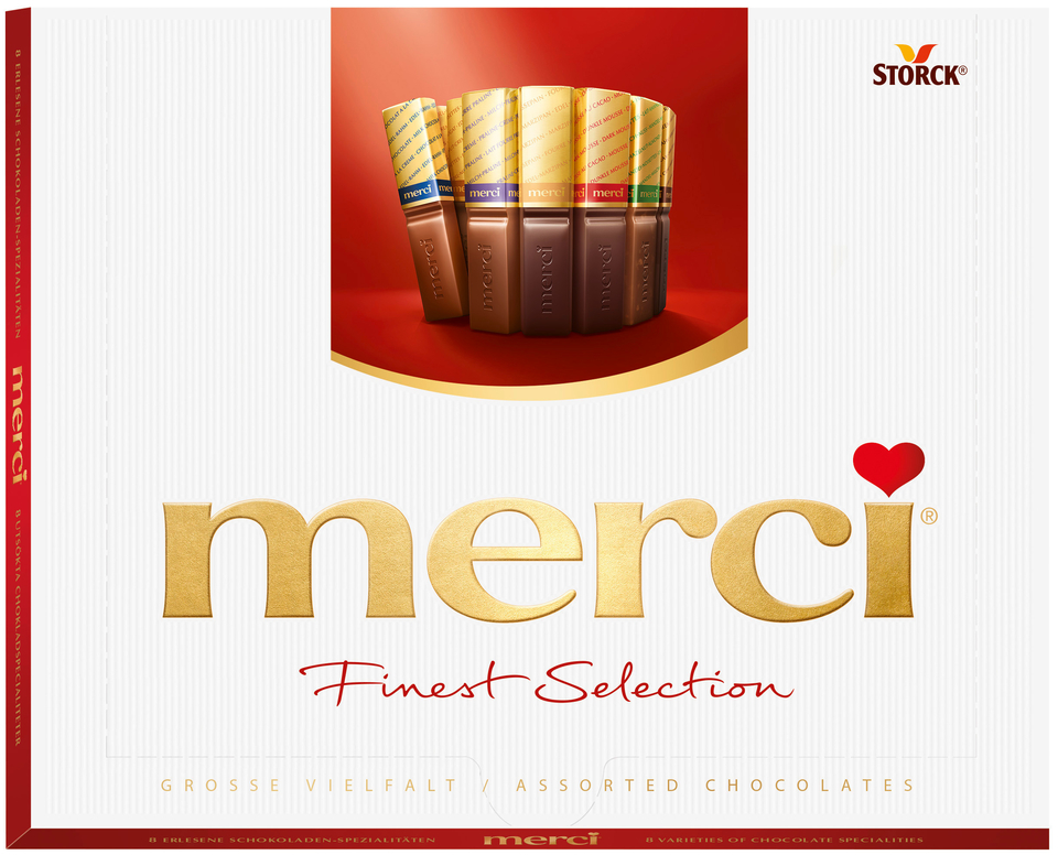 Bombonierka Merci Finest Selection, czekoladowa kolekcja, 250g