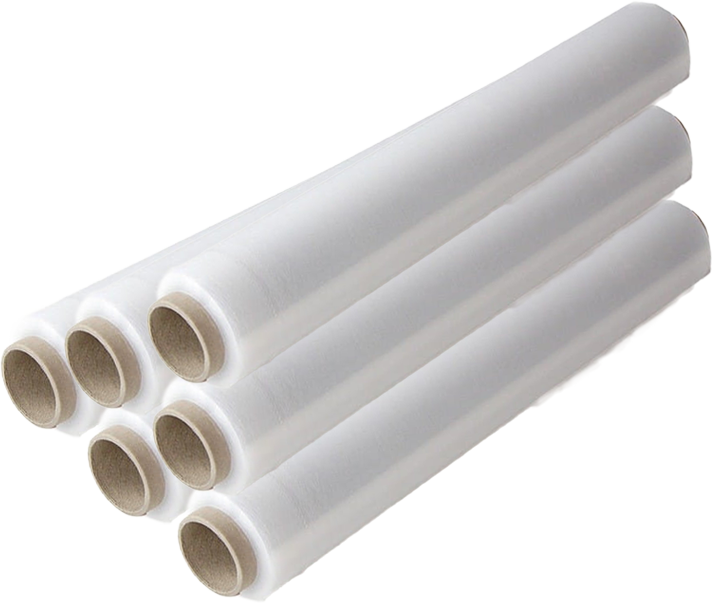 6x Folia zabezpieczająca stretch, 0.5 x 137m, 1.45 kg netto, 23μm, przezroczysty