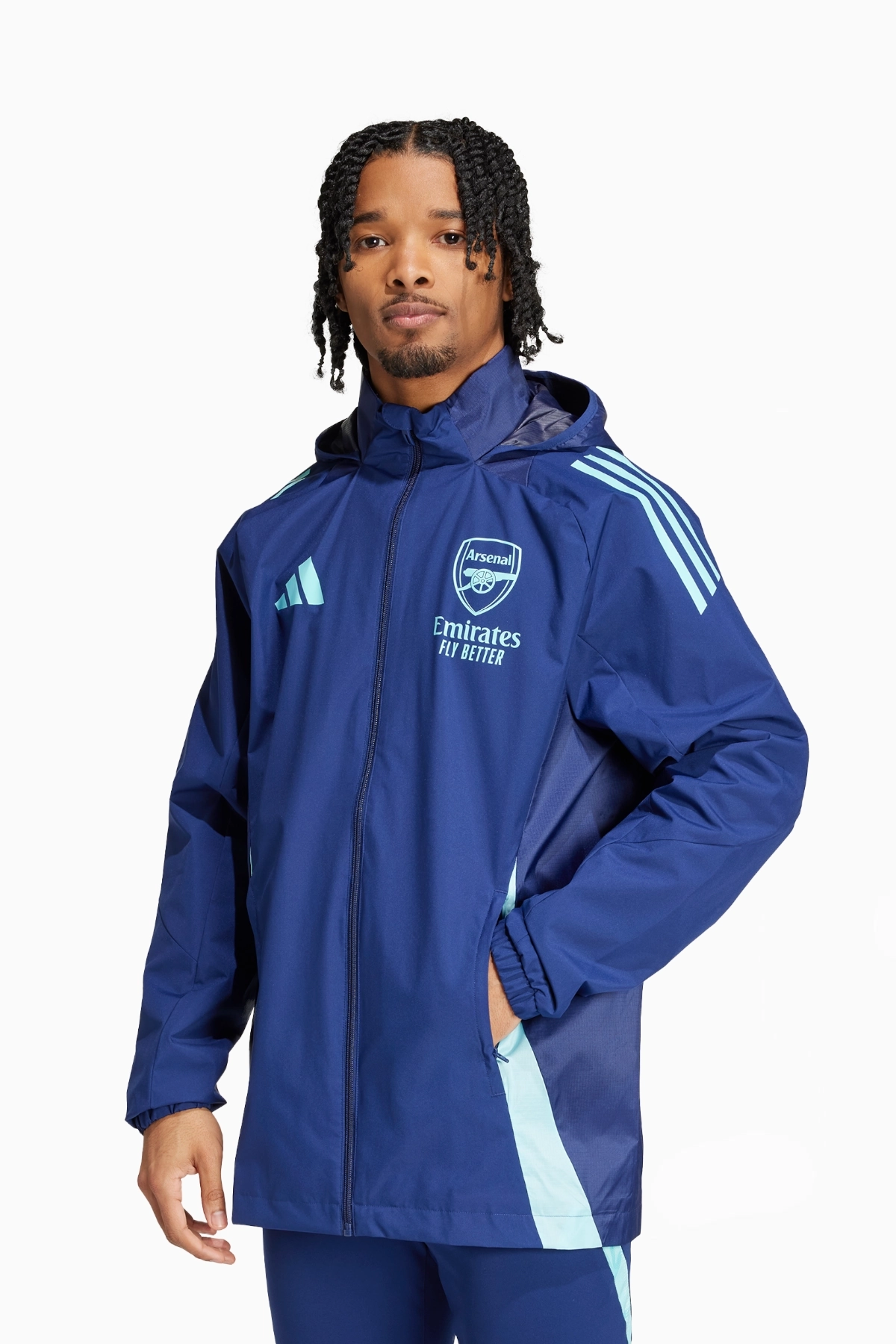 Kurtka adidas Arsenal FC 24/25 All-Weather - Granatowy