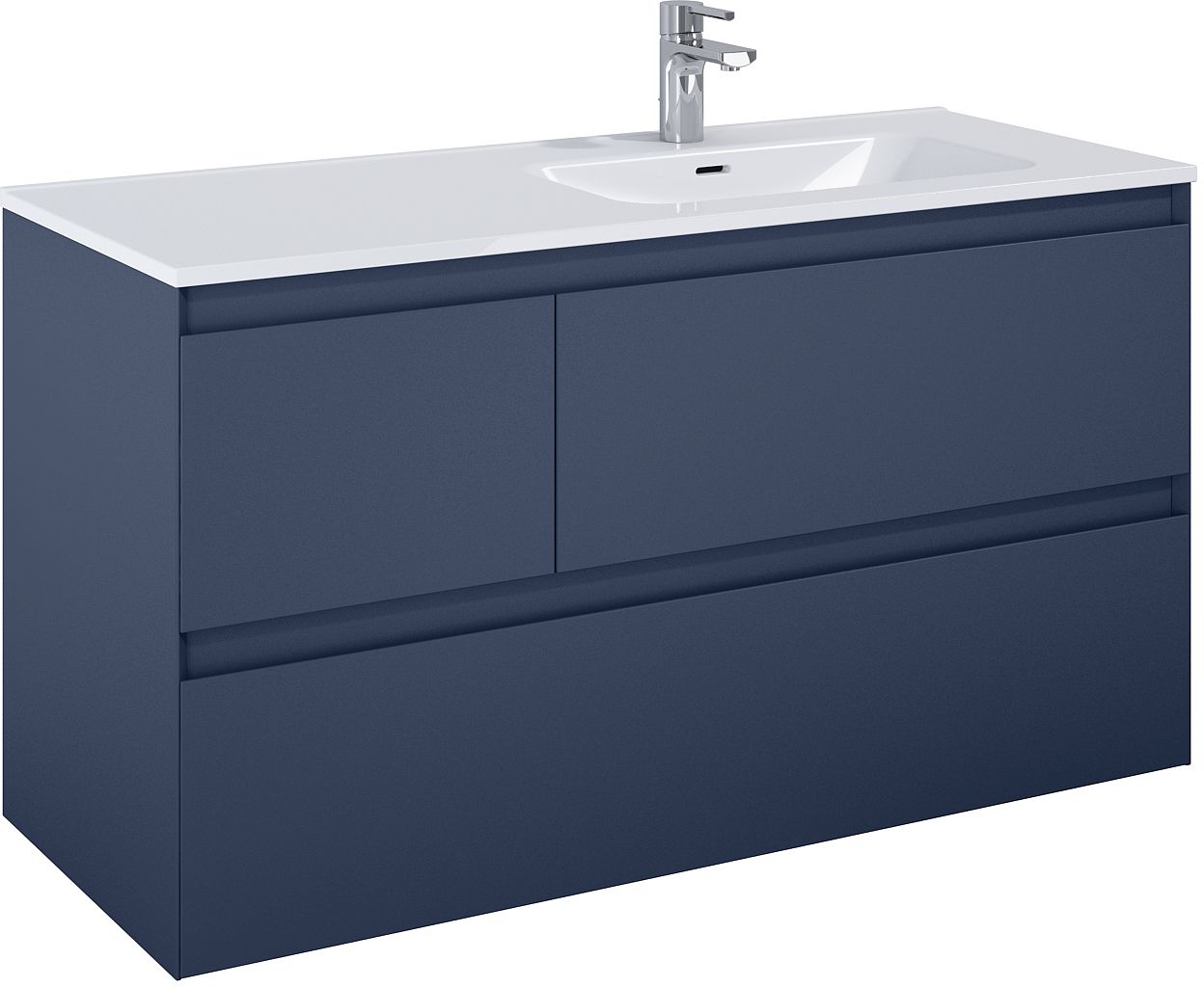 Elita Split szafka 120x45,8x63,5 cm podumywalkowa wisząca prawa navy blue matt RE012005157030