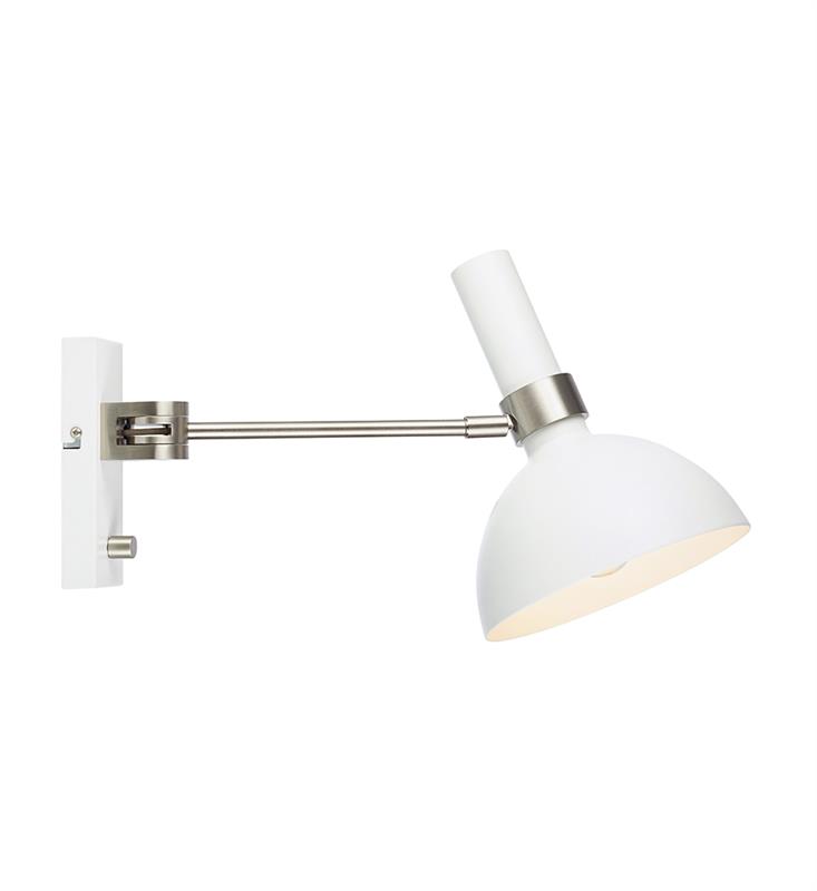 Markslöjd Larry kinkiet 1x60W biały/stal 107499