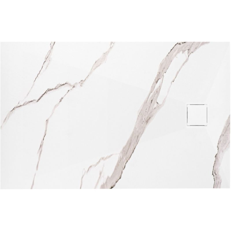 Brodzik Prysznicowy Rea Magnum Carrara 90X120 Biały 1 Szt