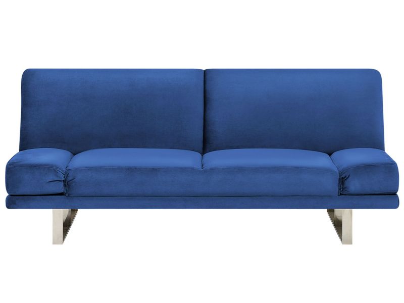 Sofa rozkładana York Granatowy Welur 1 szt.