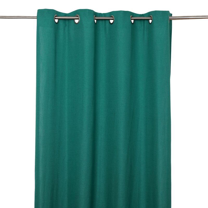 Zasłona z kółkami GoodHome Wiley 140 x 260 cm zielona
