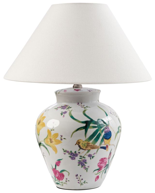 Lampa stołowa Diogo Porcelana Biały 1 szt.
