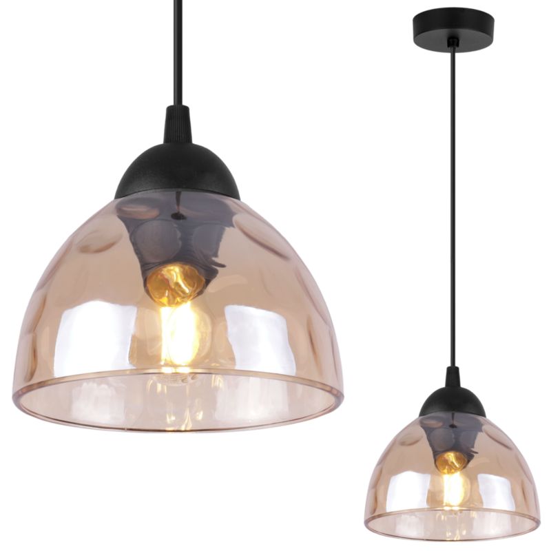 Lampa sufitowa wisząca Light Home LH Venice 1x E27 60W klosz miodowy 1szt.