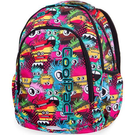 Coolpack Prime Plecak 3 komorowy młodzieżowy Wiggly Eyes Pink