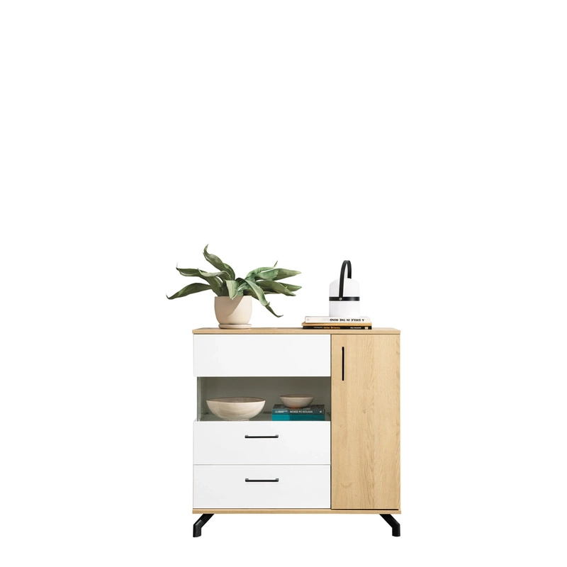 Niska komoda z półkami 90 cm MESSINA