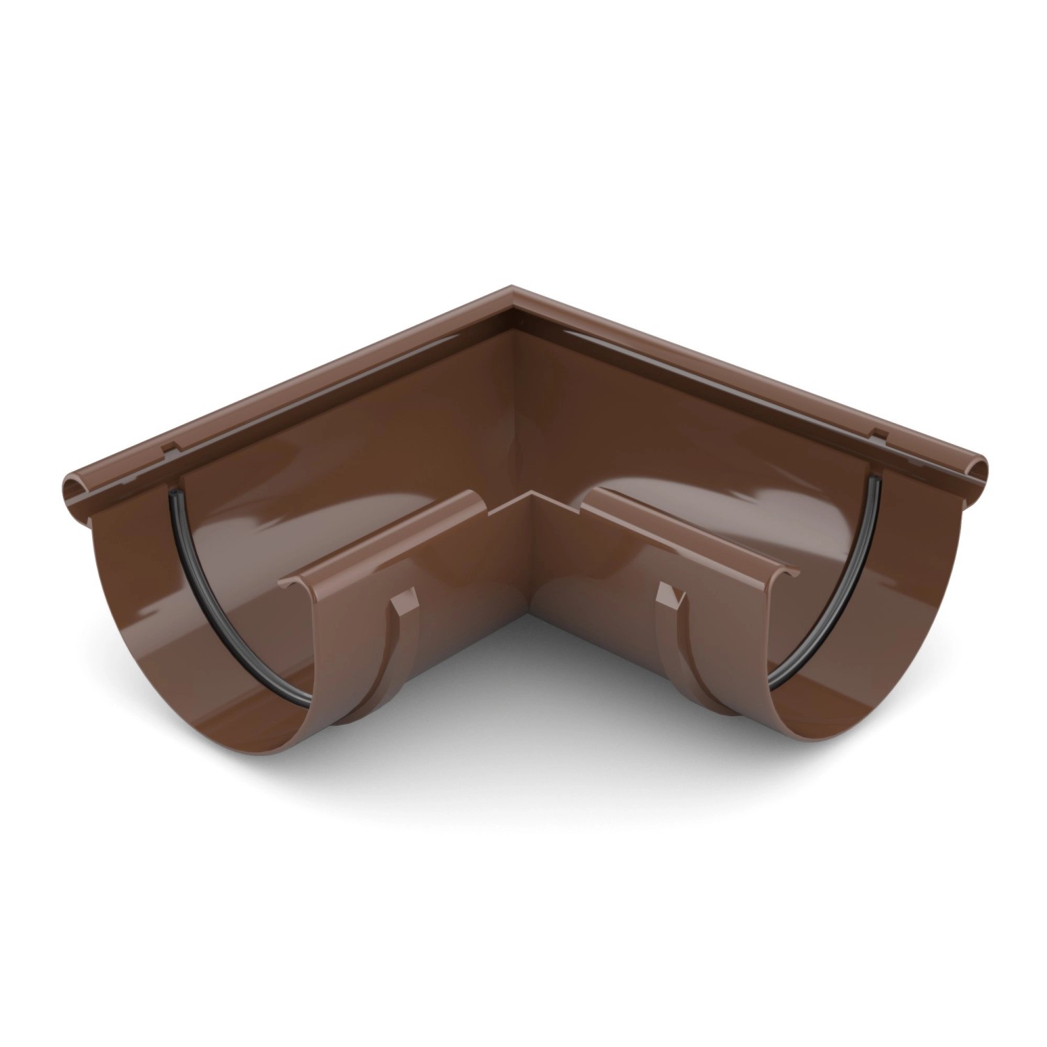 Bryza Narożnik zew. 125 mm PVC brąz