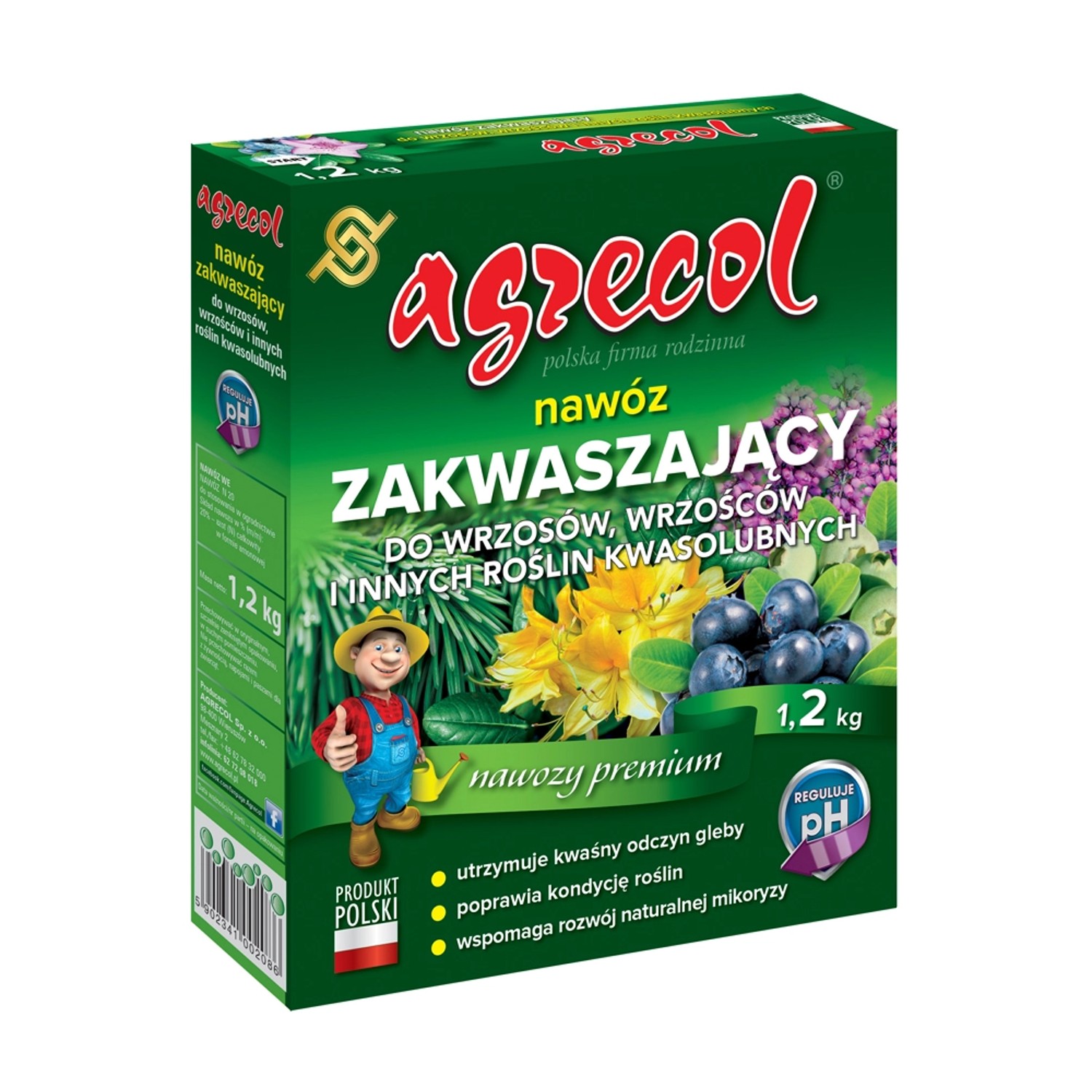 Nawóz zakwaszający do wrzosów i roślin kwaśnolubnych granulki1,2kg.