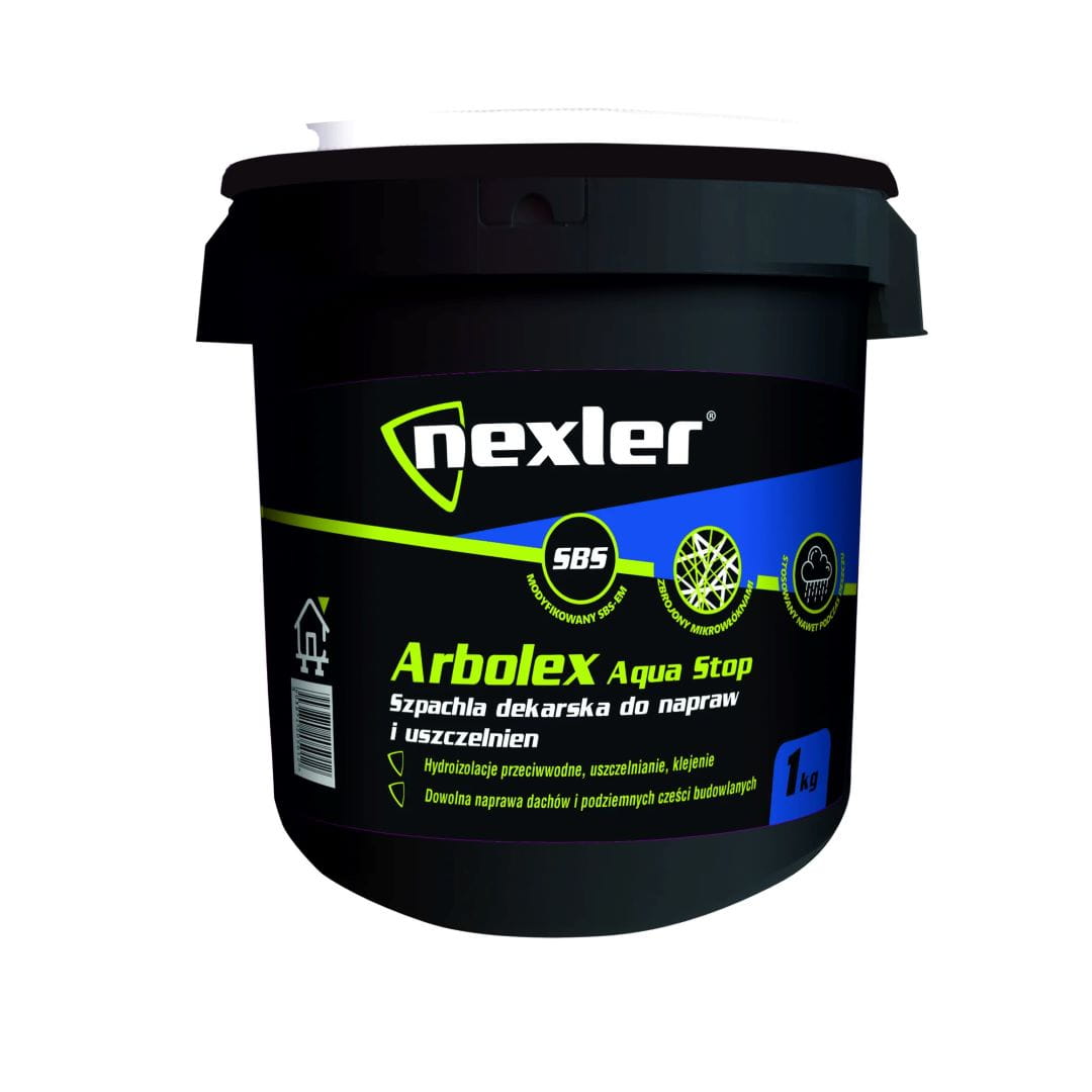 NEXLER ARBOLEX AQUA STOP SZPACHLA DEKARSKA 1KG DO NAPRAW I USZCZELNIEŃ