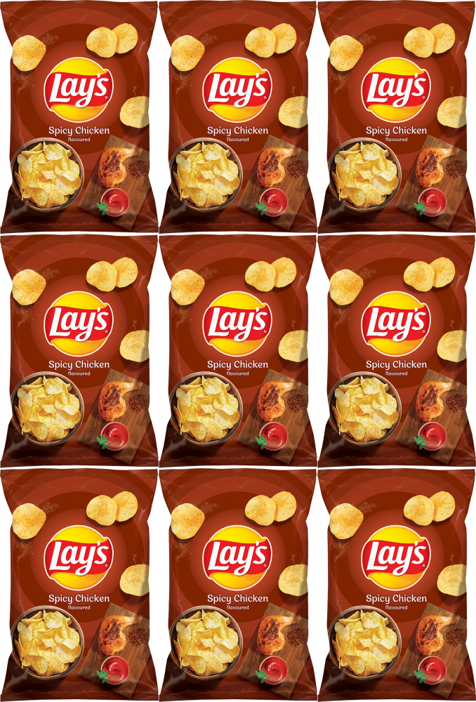 9x Chipsy Lay's Spicy Chicken, pikantny kurczak, 130g