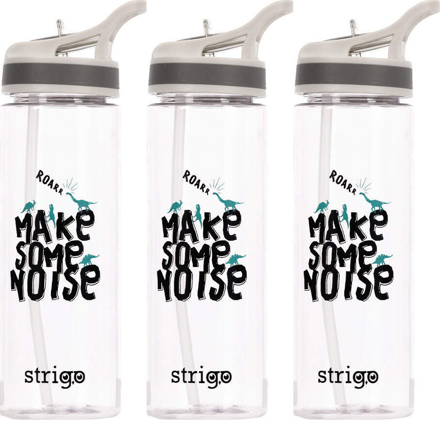 3x Bidon Strigo Noise, 600ml, transparentny