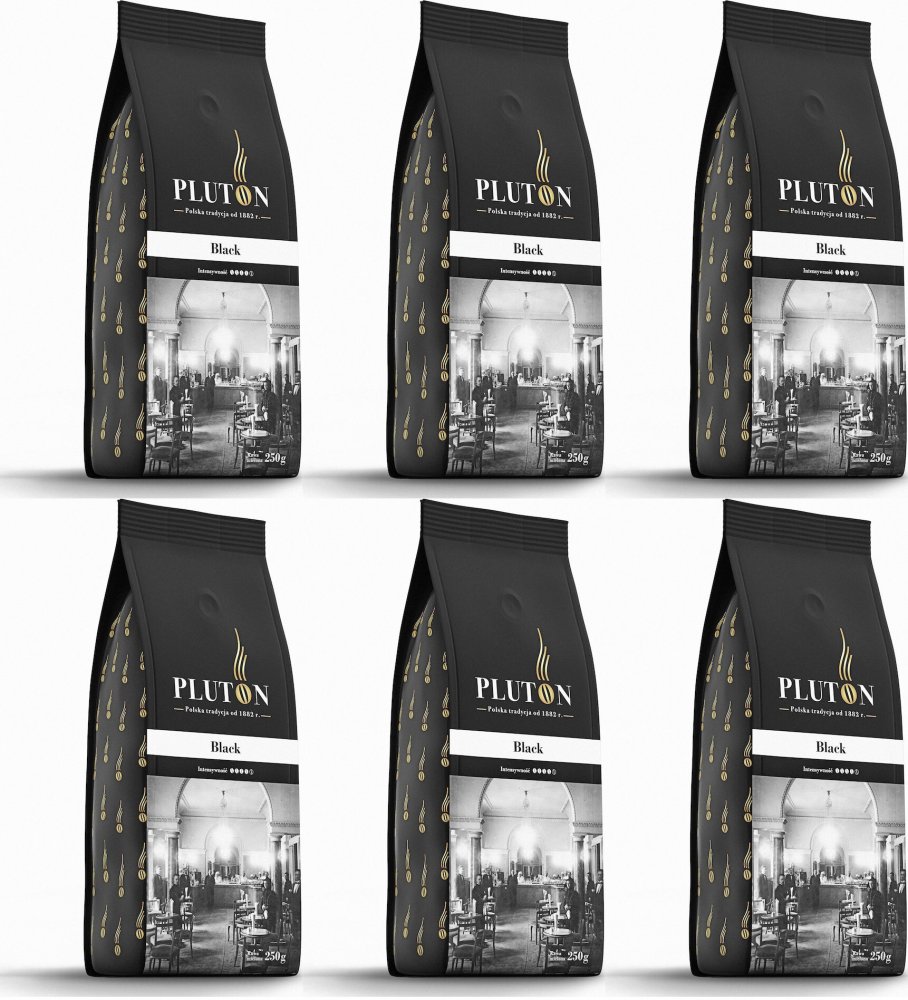 6x Kawa mielona Pluton Black, 250g