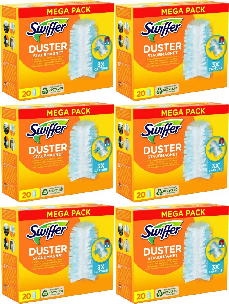 6x Wkład wymienny do miotełek Swiffer Duster, do kurzu, 20 sztuk