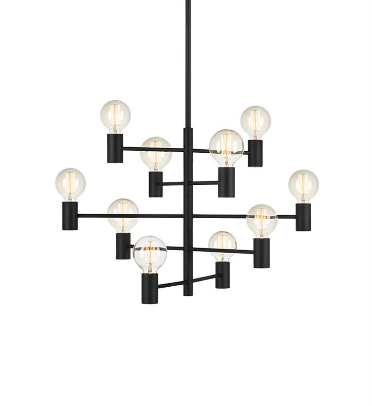 Markslöjd Paris lampa wisząca 10x60W czarna 107187