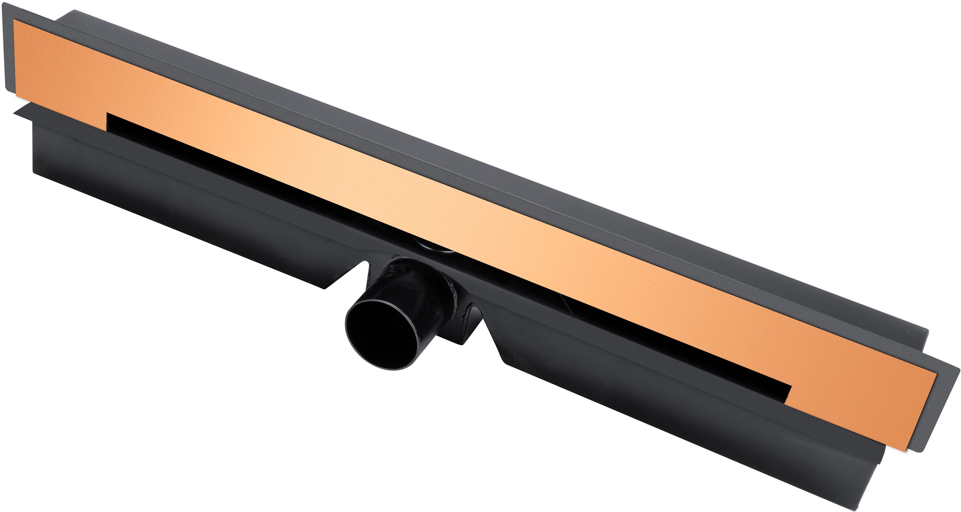 FDesign Kleome odpływ liniowy ścienny 60 cm czarny/różowe złoto FD74046025 - Wysyłka w 24h