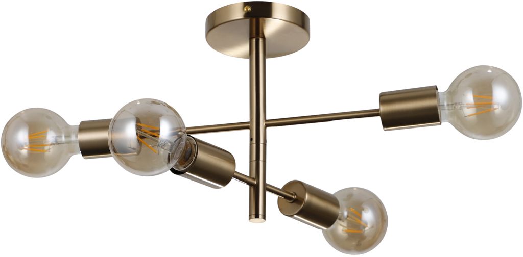 Italux Piansi lampa wisząca 4x40 W mosiądz miodowy PND-4025-4-HBR