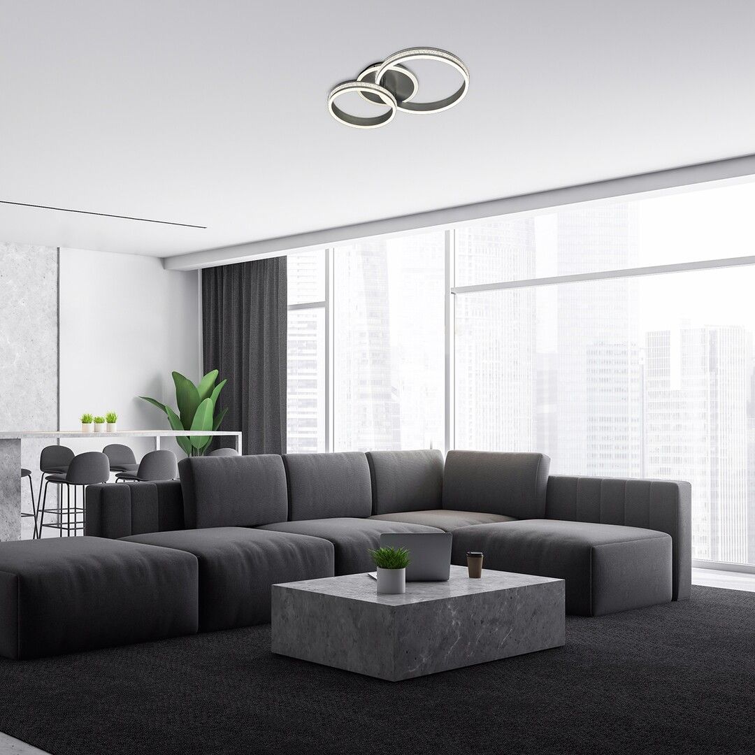 Rabalux Avalon lampa podsufitowa 1x50W LED aluminium/biały 2229