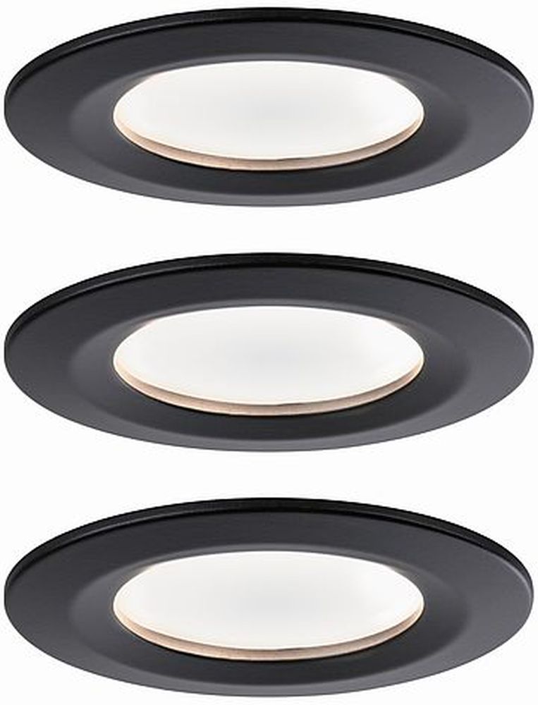 Paulmann Nova lampa do zabudowy 3x6,5W LED czarny mat 94474