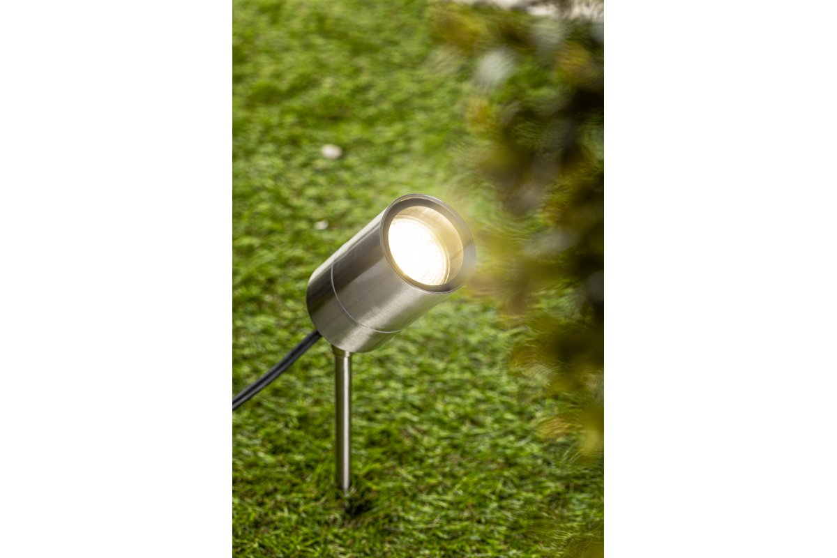 GTV Riven lampa stojąca zewnętrzna 1x20 W inox OS-GRAZIEGU10-01