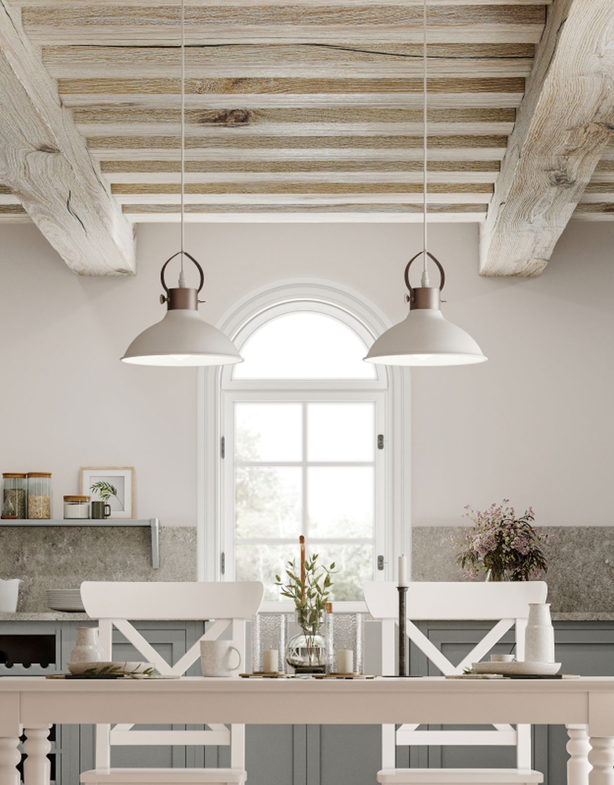GTV Mees lampa wisząca 1x40 W biała OS-MEES-00-DEC - Wysyłka w 24h
