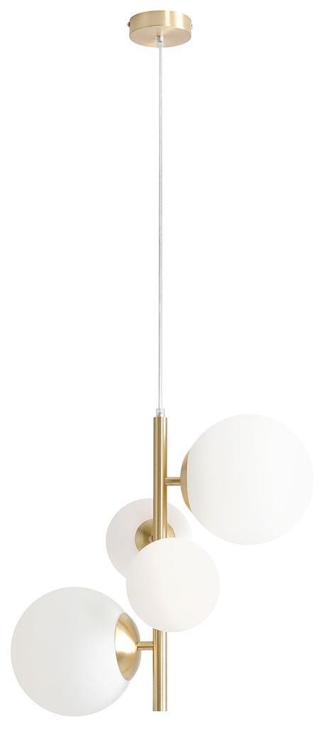 Aldex Bloom 4 lampa wisząca 2x40W+2x60W mosiądz/biała 1091L40