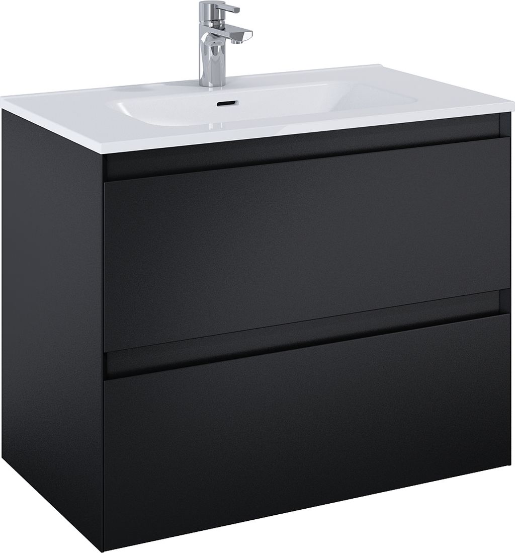 Elita Split szafka 80x45,8x63,5 cm podumywalkowa wisząca black matt RE010800057160
