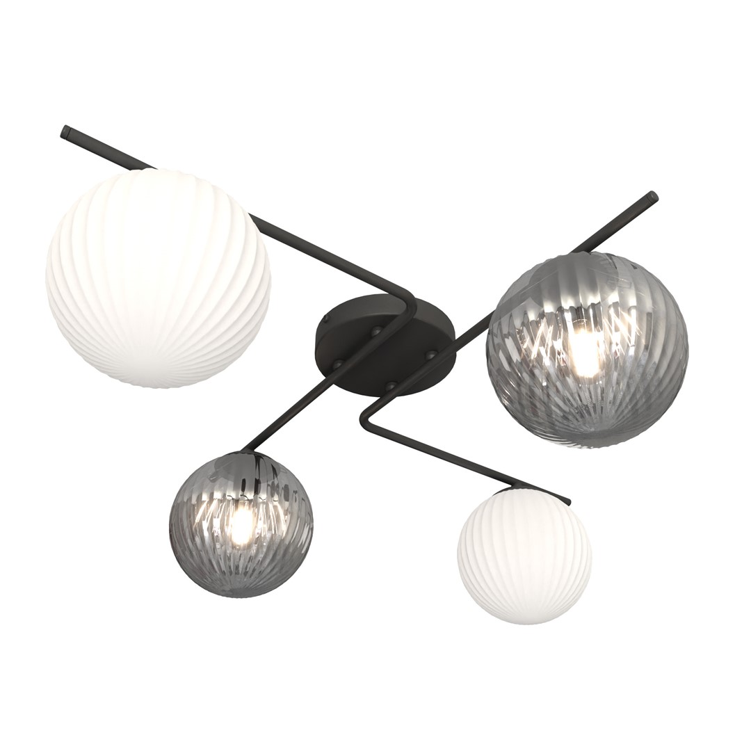 Emibig Vespa lampa podsufitowa 4x10 W biała-czarna-grafitowa 1397/4