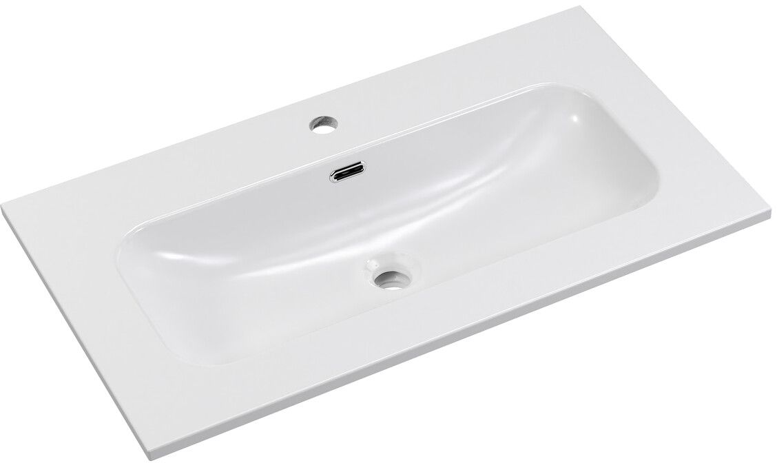 Comad Fly umywalka 81x46 cm prostokątna meblowa biała FLY WHITE GLOSS UM 80-46 DP ( E-8073-80 )