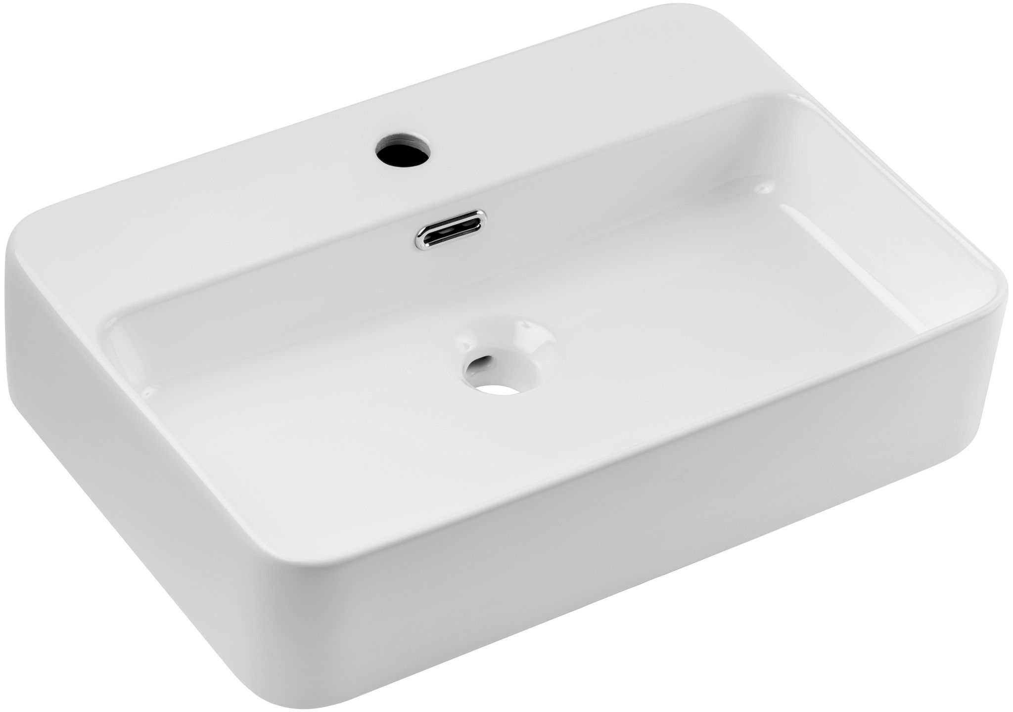 Comad Trust 2 umywalka 55x38 cm prostokątna nablatowa biała TRUST 2 WHITE ( E-6282 )