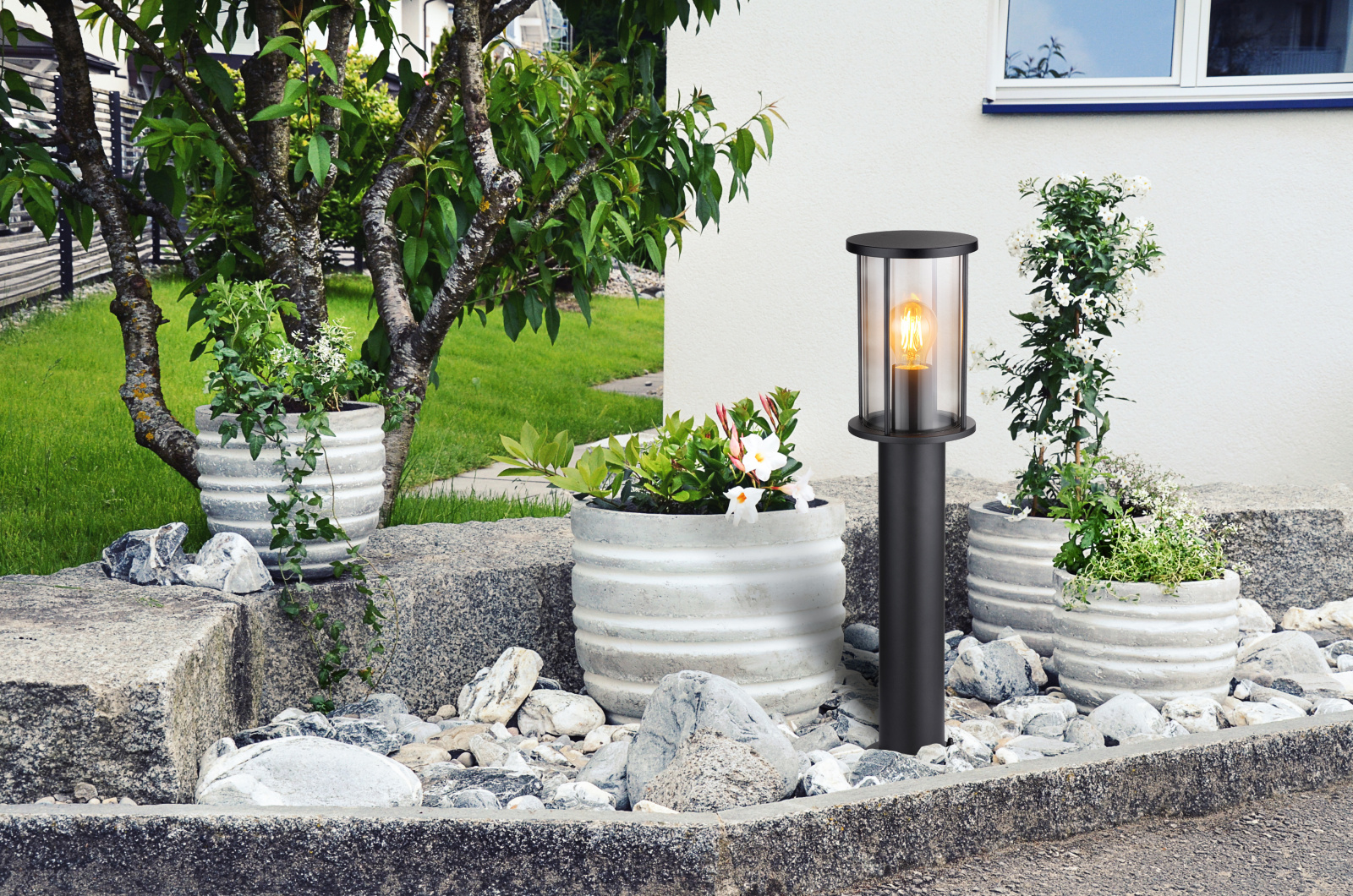 Globo Lighting Gracey lampa stojąca zewnętrzna 1x60W czarny mat 31362