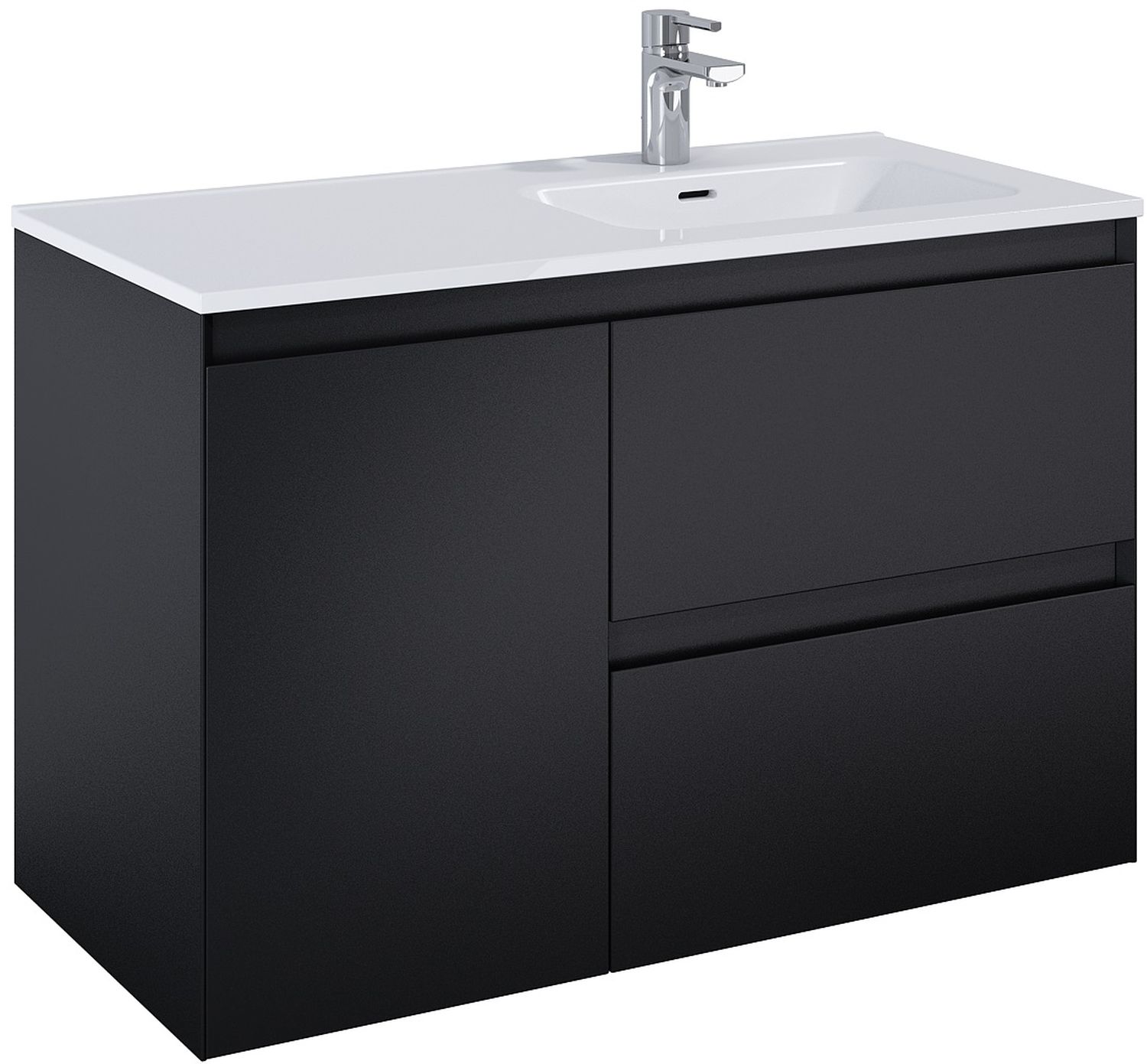 Elita Split szafka 100x45,8x63,5 cm podumywalkowa wisząca black matt RE011005057160