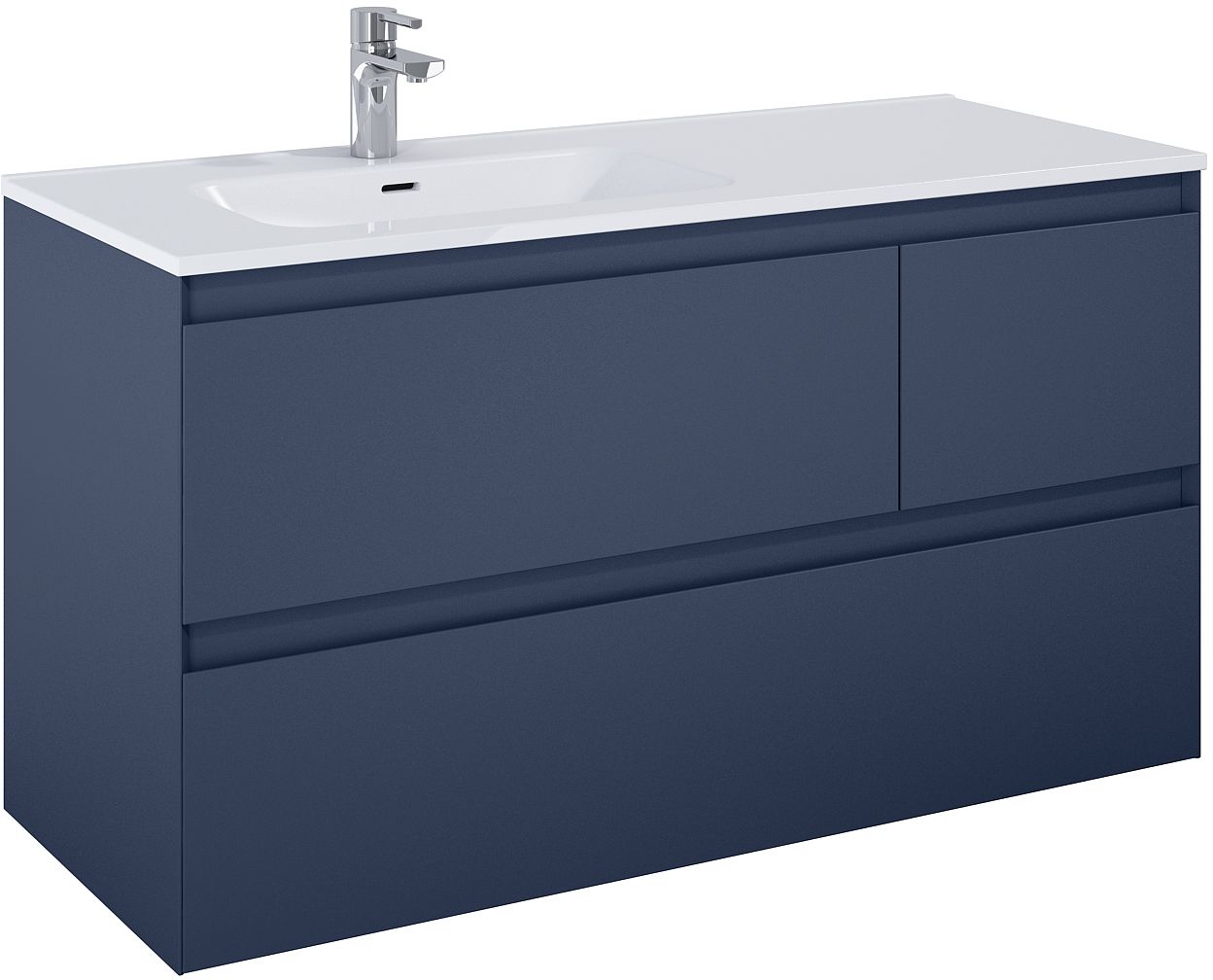 Elita Split szafka 120x45,8x63,5 cm podumywalkowa wisząca lewa navy blue matt RE012006157030