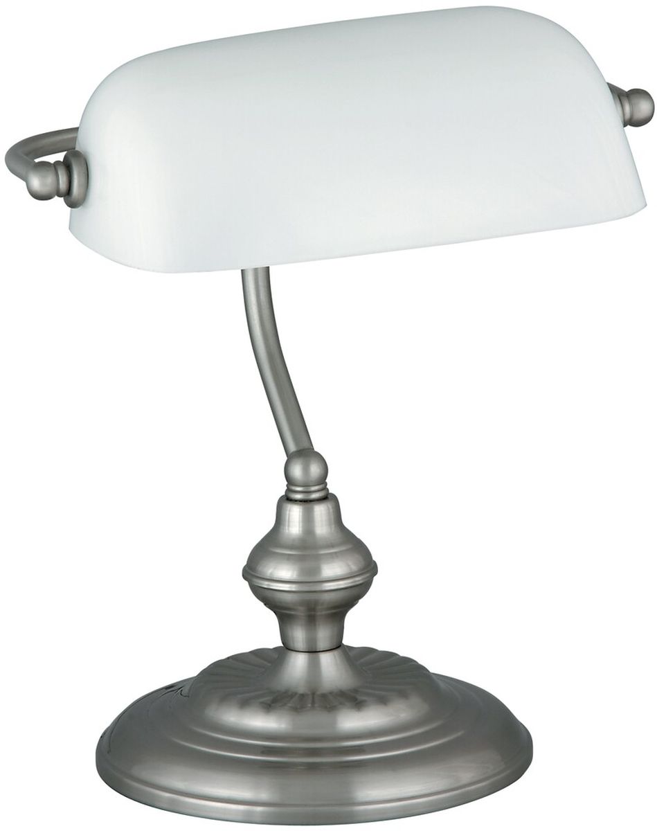 Rabalux Bank lampa biurkowa 1x60W biała/chrom 4037
