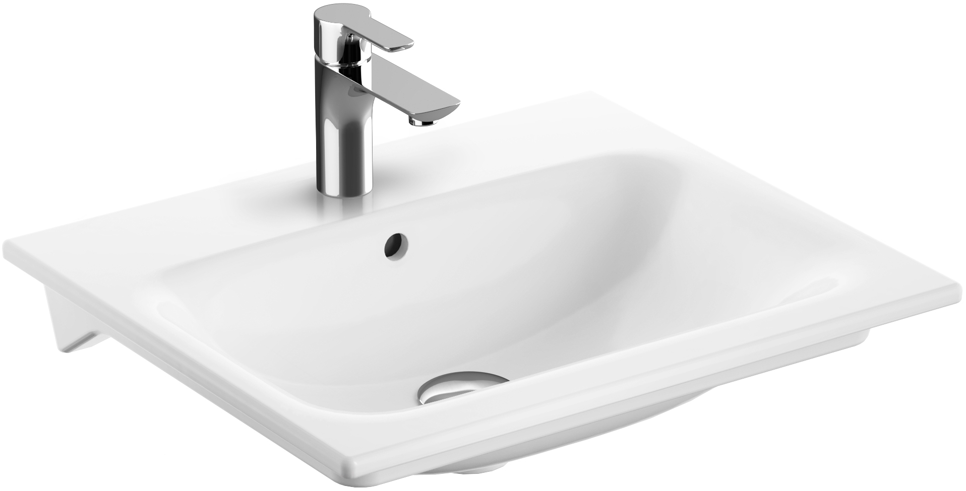Geberit Selnova Square umywalka 55x48 cm meblowa prostokątna biała 500.993.00.1