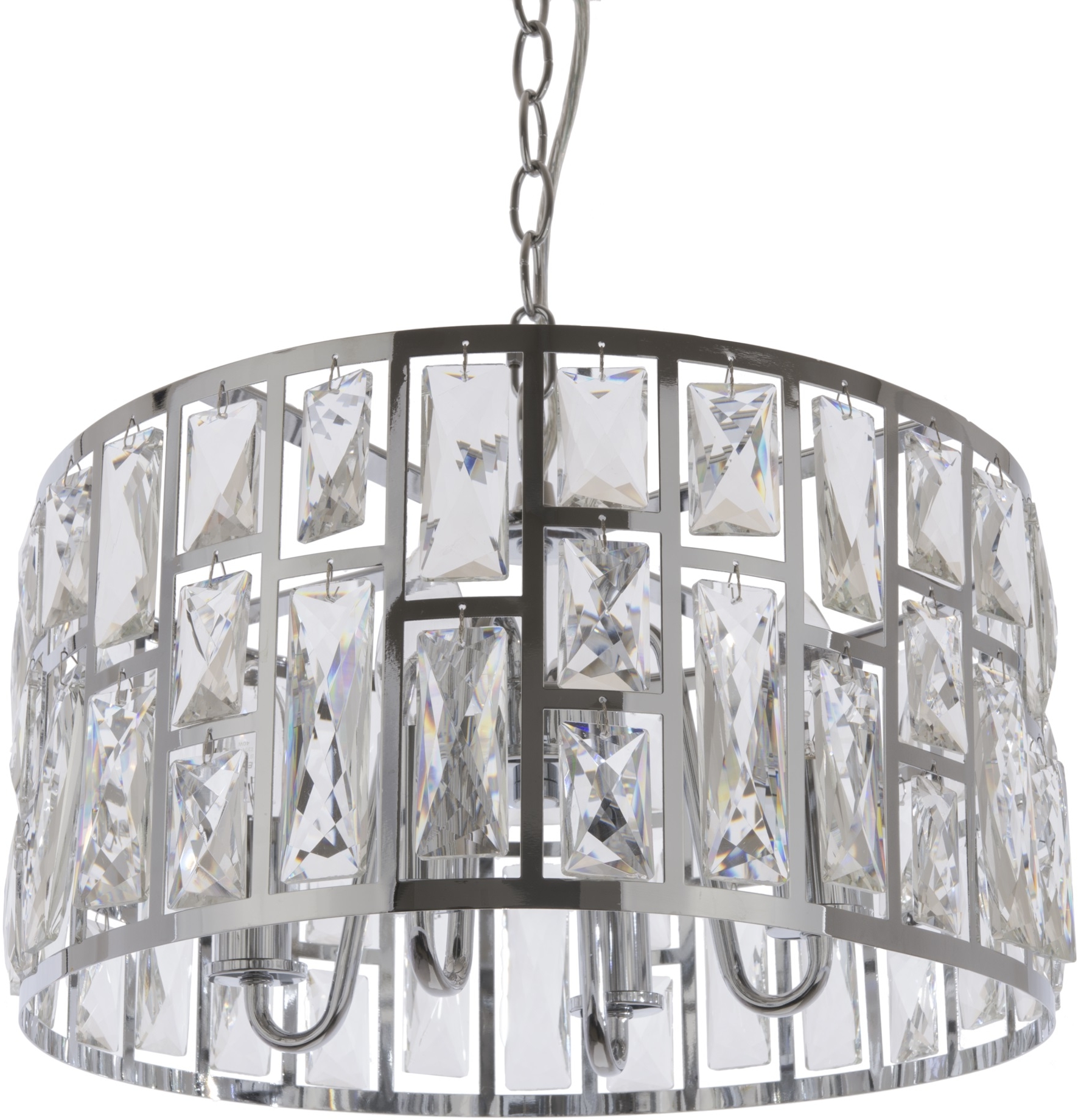 CosmoLight Kyiv II lampa wisząca 4x40W kryształ/chrom P04858CH