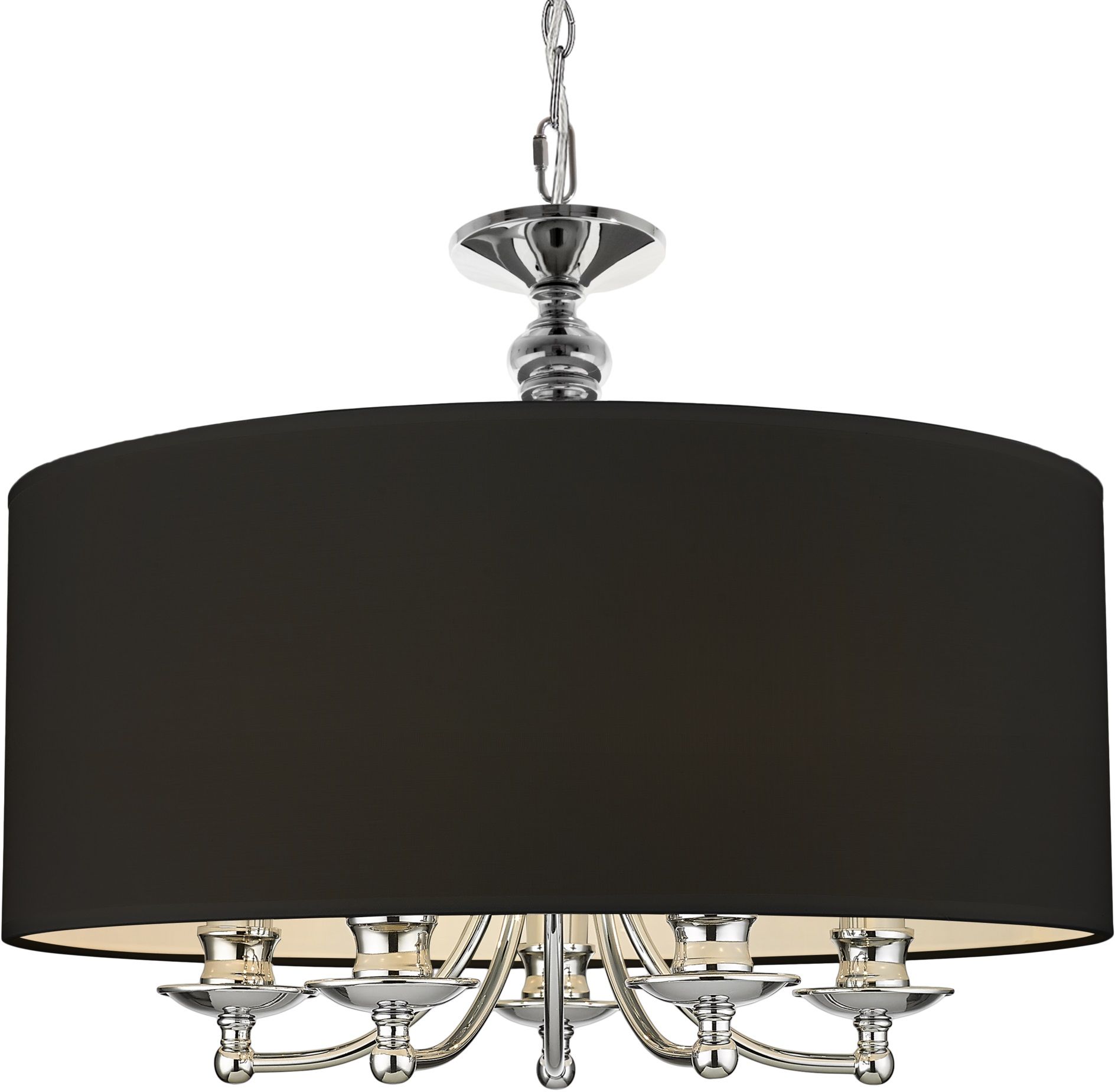 CosmoLight Abu Dhabi lampa wisząca 5x40 W czarna-chrom P05697CH-BK - Wysyłka w 24h
