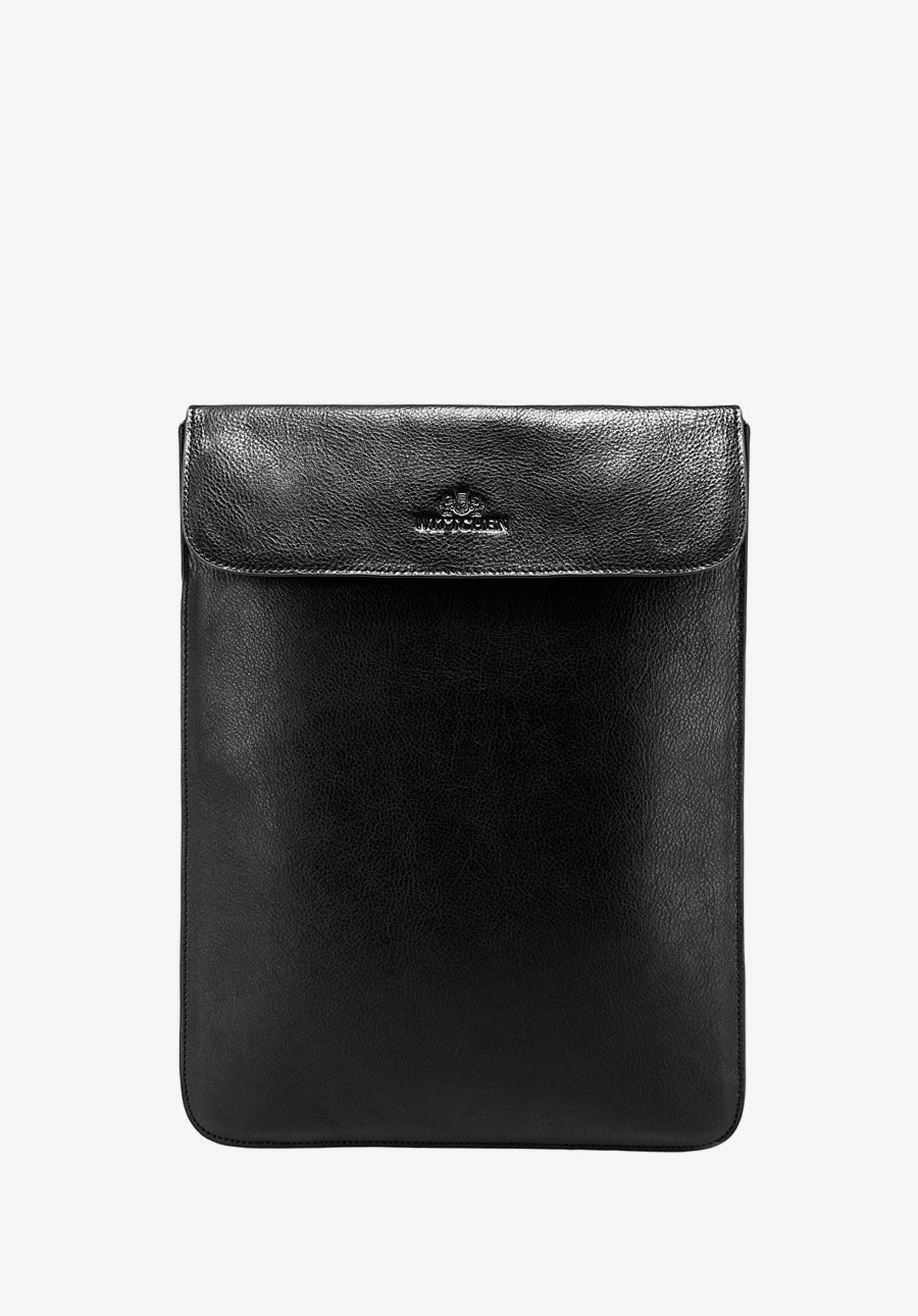 Etui na tablet ze skóry gładkie czarne