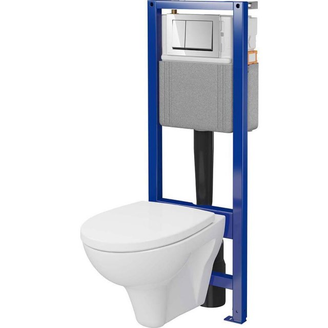 Zestaw podtynkowy SYSTEM 40 mech, miska LOTOS, deska, przycisk ENTER