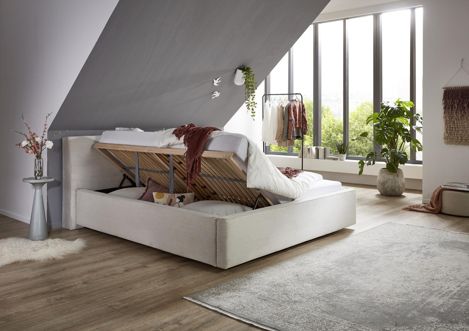 Łóżko tapicerowane Space 160 Magnum beige