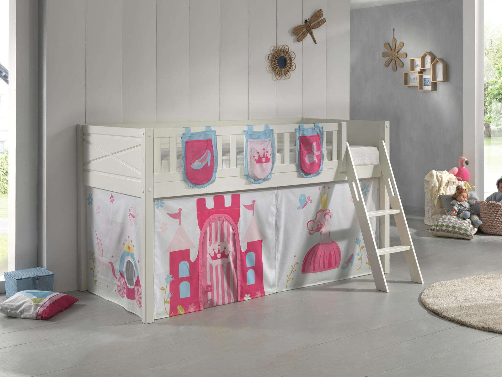 Łóżko dziecięce z kieszeniami Scotti Princess basic