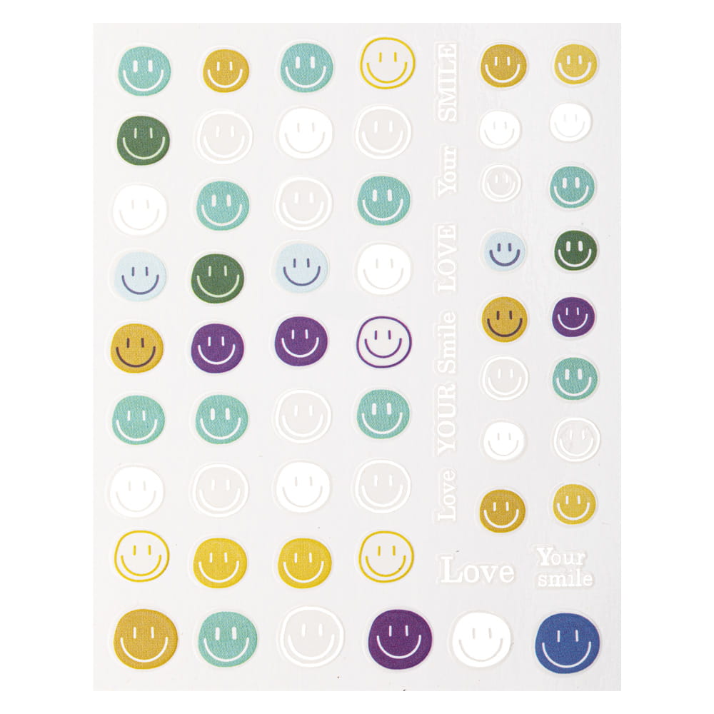 Naklejki do paznokci cienkie samoprzylepne emoji Nr 1025