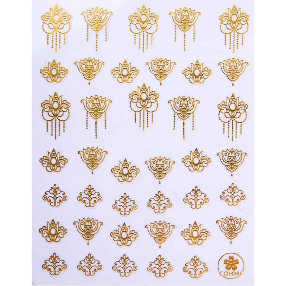 Naklejki do paznokci cienkie samoprzylepne Colorf CB Gold Nr 174