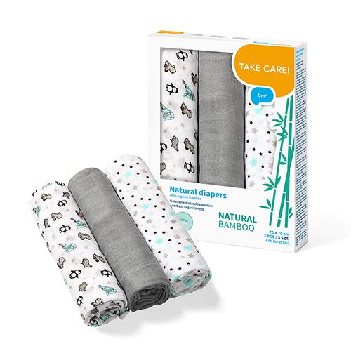 Baby Ono Naturalne pieluszki z włókien bambusa organicznego - 397-397/02