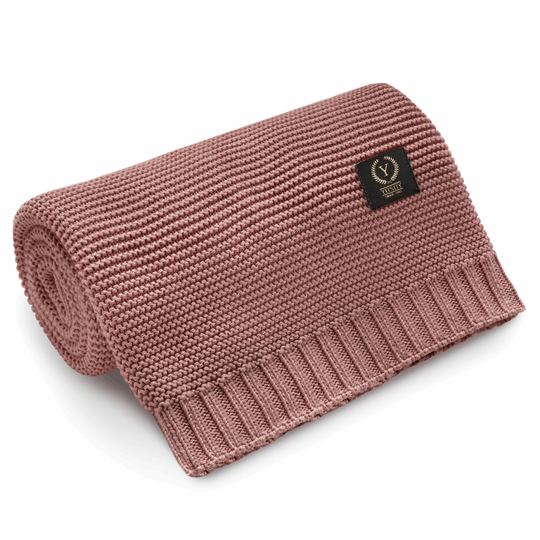 Yosoy Kocyk FRENCH bambus-bawełna - 100 x 80 cm-Rose Gold