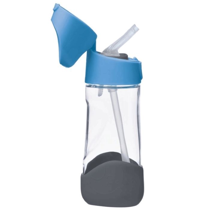 B.Box - Bidon tritanowy ze słomką 450 ml-Blue Slate