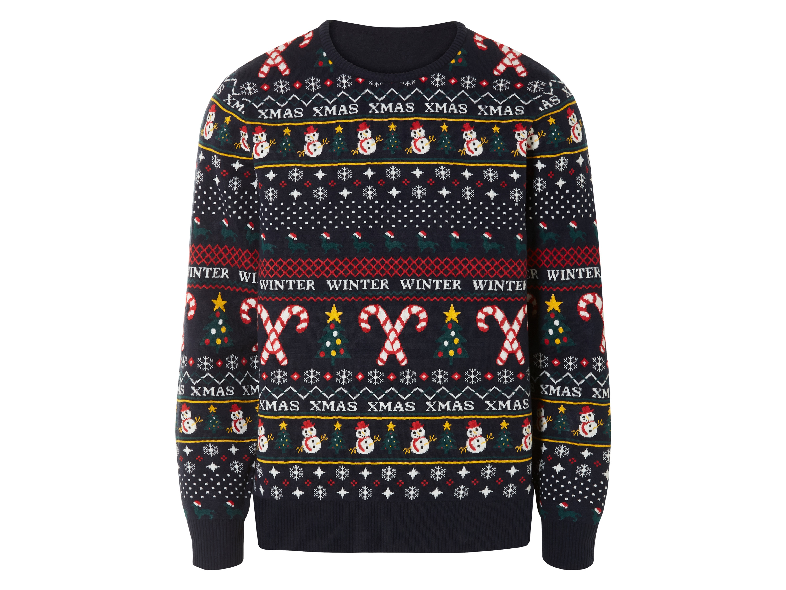 Livergy Sweter świąteczny męski z dzianiny S 44/46, Granatowy