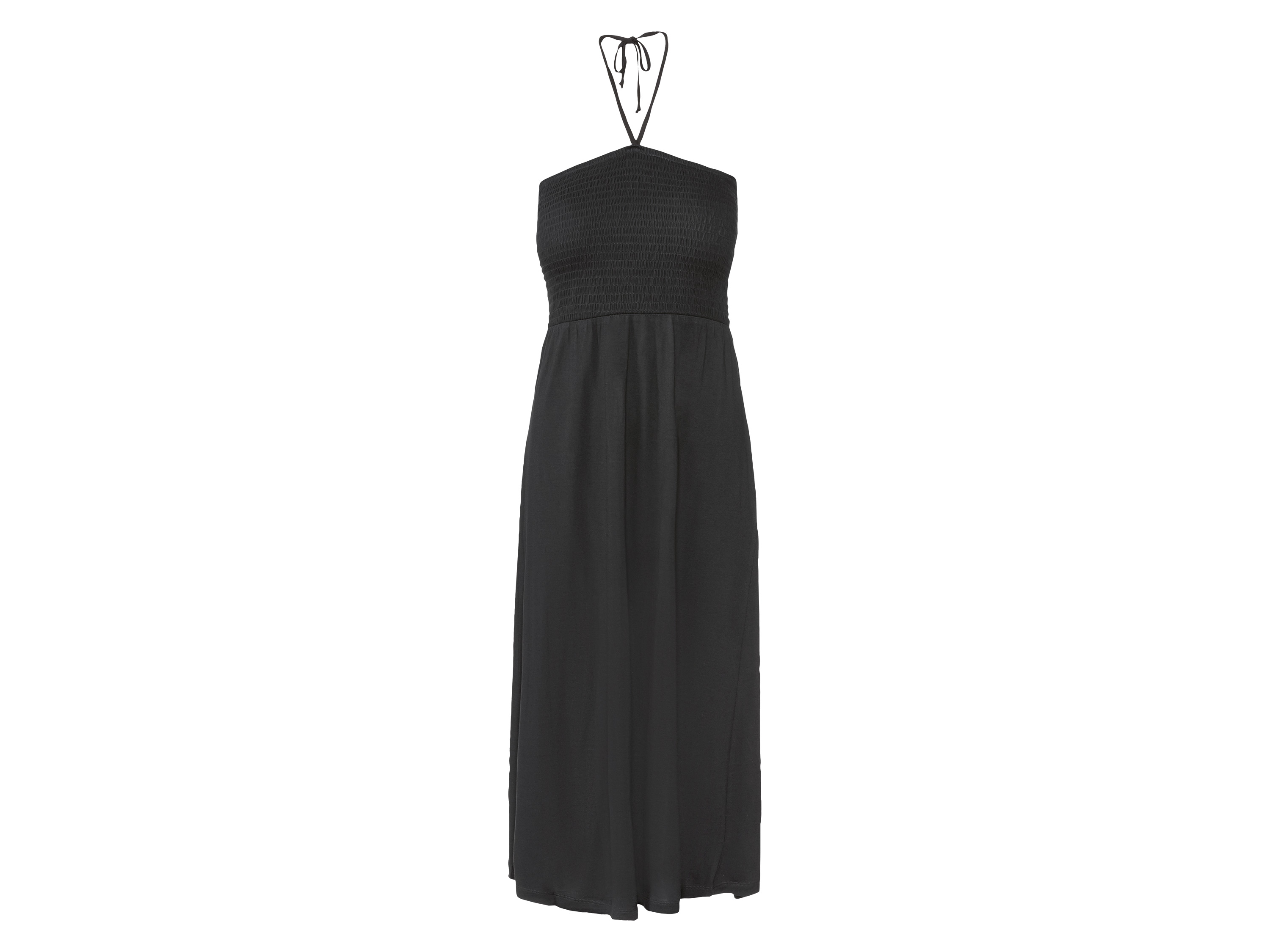 esmara Sukienka damska z wiskozy, z ramiączkami typu halter XS 32/34, Czarny