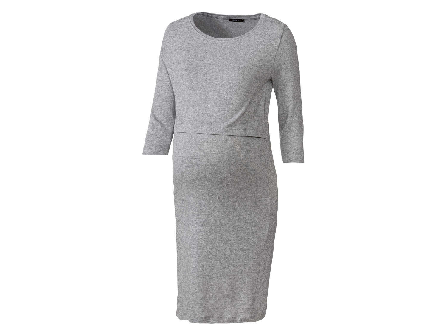 esmara Sukienka ciążowa z bawełną, z rękawem 3/4 XS 32-34, Szary
